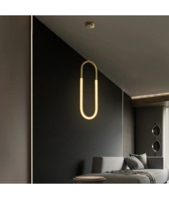 kelvo® GLOW KLV-101-0176 Κρεμαστό Φωτιστικό Οροφής LED 18W 1800lm 360° AC 220-240V IP20 Ρυθμιζόμενο Λευκό CCT με On-Off 2700K-4500K-6000K - Lumileds SMD Chip - Χρυσό Πλατίνα - Μ20 x Π2.5 x Υ60cm - 3 Χρόνια Εγγύηση